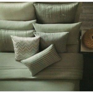 OAKE‎ Sequence Pillow Sham  Standard Green 100% Cotton
